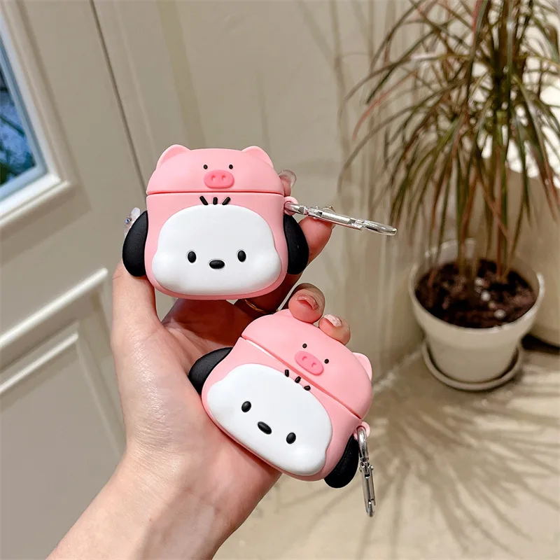 

Sanrio Pochacco Pig For Airpods Pro 2 Case 2022,3D Cartoon Case For Airpods 3,Soft Silicone Earphone Cover For Airpods Pro Case