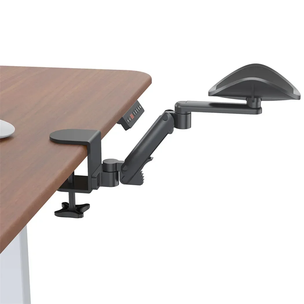 Podłokietnik Ergonomiczny obrotowy podłokietnik na biurko komputerowe Regulowana metalowa podkładka pod mysz Podłokietnik na nadgarstek Ręka Ramię Zacisk na stół