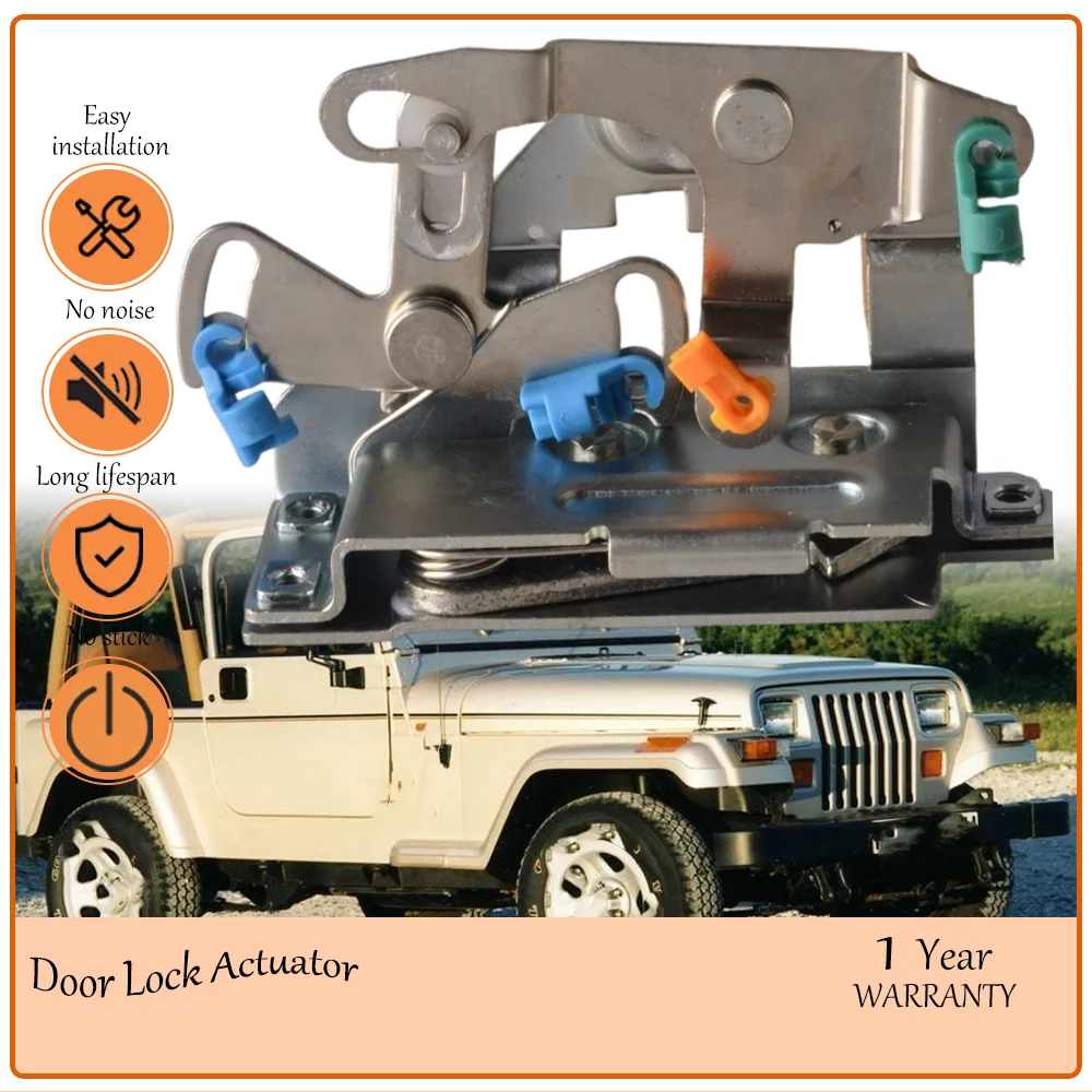 Front Right Door Latch Unit,conforms 1987-1995 Jeep Wrangler YJ, Dual Side Half Door Lock Set, stable structure use oem 55074951