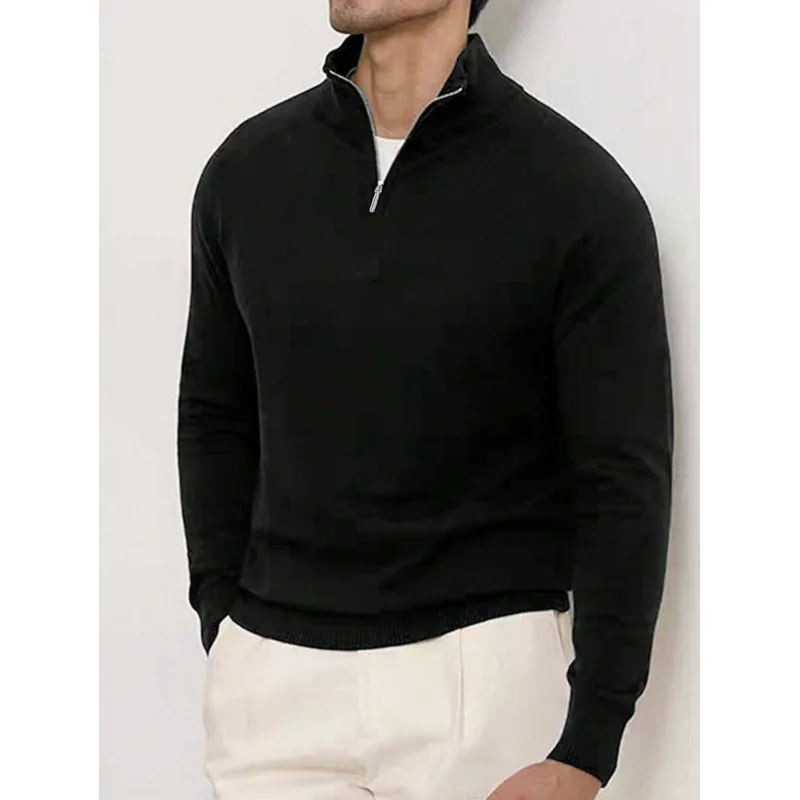 

Men's Half Zip Sweater J 95809 Knittedwear Easy to Wear Spring 2026 Non-deformable Other Sleeve Length Other Neckline Design