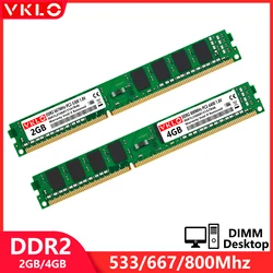 Memória de desktop DDR2 Ram, 2GB, 4GB, PC2 6400, 5300, 1.8V, 240Pin, 533, 667, 800Mhz, não-ECC, DIMM, apto para AMD e Intel