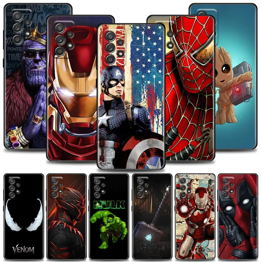 Avengers Marvel Superheroes Spiderman Ironman Case For Samsung Galaxy A14 A32 4G A33 Case A13 A23 A31 A02 A03 A11 A24 Soft Cover