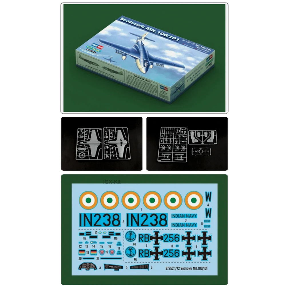 

HobbyBoss 87252 Масштабная модель 1:72 Британский истребитель Seahawk Mk 100 101, пластиковый конструктор, набор для сборки, игрушка для хобби