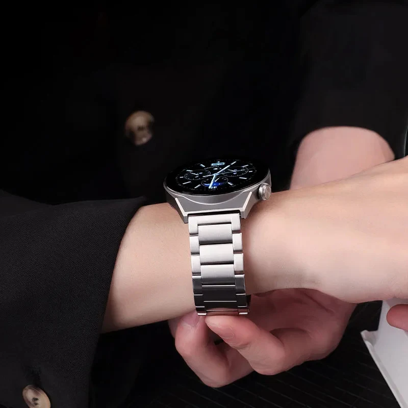 Business Strap for Huawei Watch GT3 Pro 46mm Universal 22mm Watchband Stainless Steel Wristband for GT2 Pro GT2 2e Gt Runnner