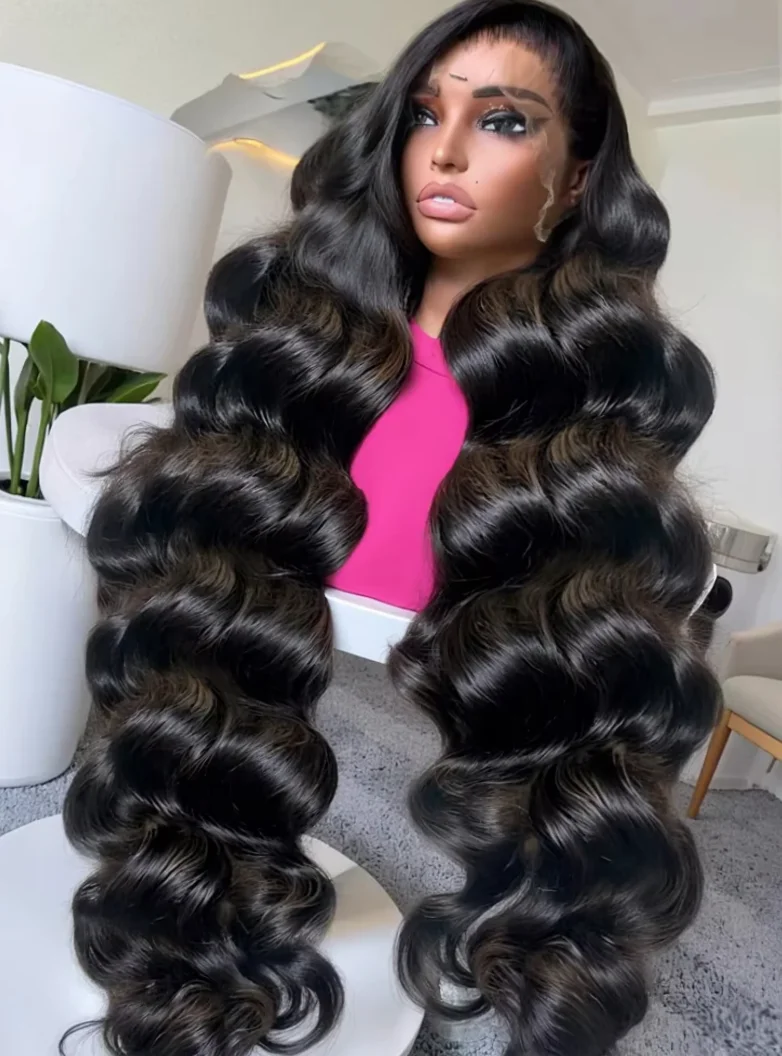 

Натуральные черные парики из человеческих волос 13x6 Body Wave, парики 13x4 HD Lace Front, 30-34 дюйма, предварительно выщипанные парики Lace Frontal, 100% окрашенные парики