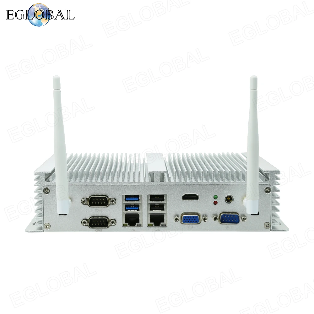 Eglobal przemysłowy komputer bez wentylatora i5 6300U i7 10510U Windows 7/8/10 jako Router VPN VGA HDMI Ordenador Mini PC 4G WiFi BT