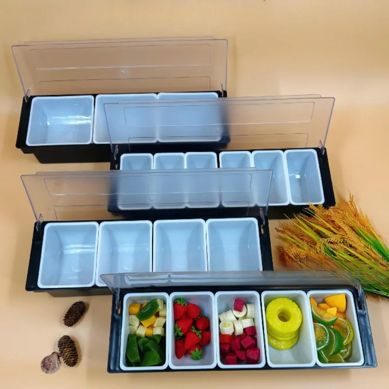 

Bar Counter Fruit Box, Categorized Storage Box, Food-Grade PP Container, Fridge-Safe Freshness Box for Kitchen or Bar