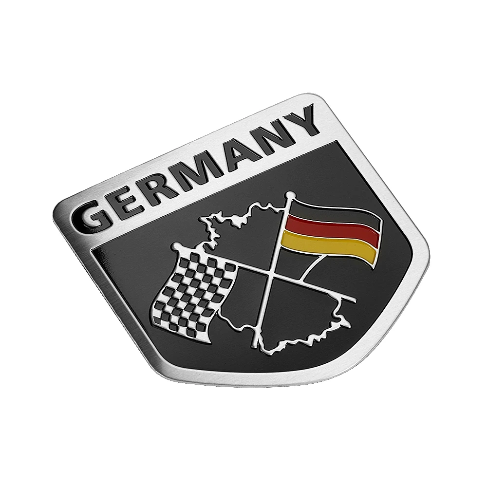 Fashion Germany Flag Collection Deutsch Quality 3D Aluminum Car Auto Badge Emblem Sticker for VW Audi Mercedes BMW Accessories view 4