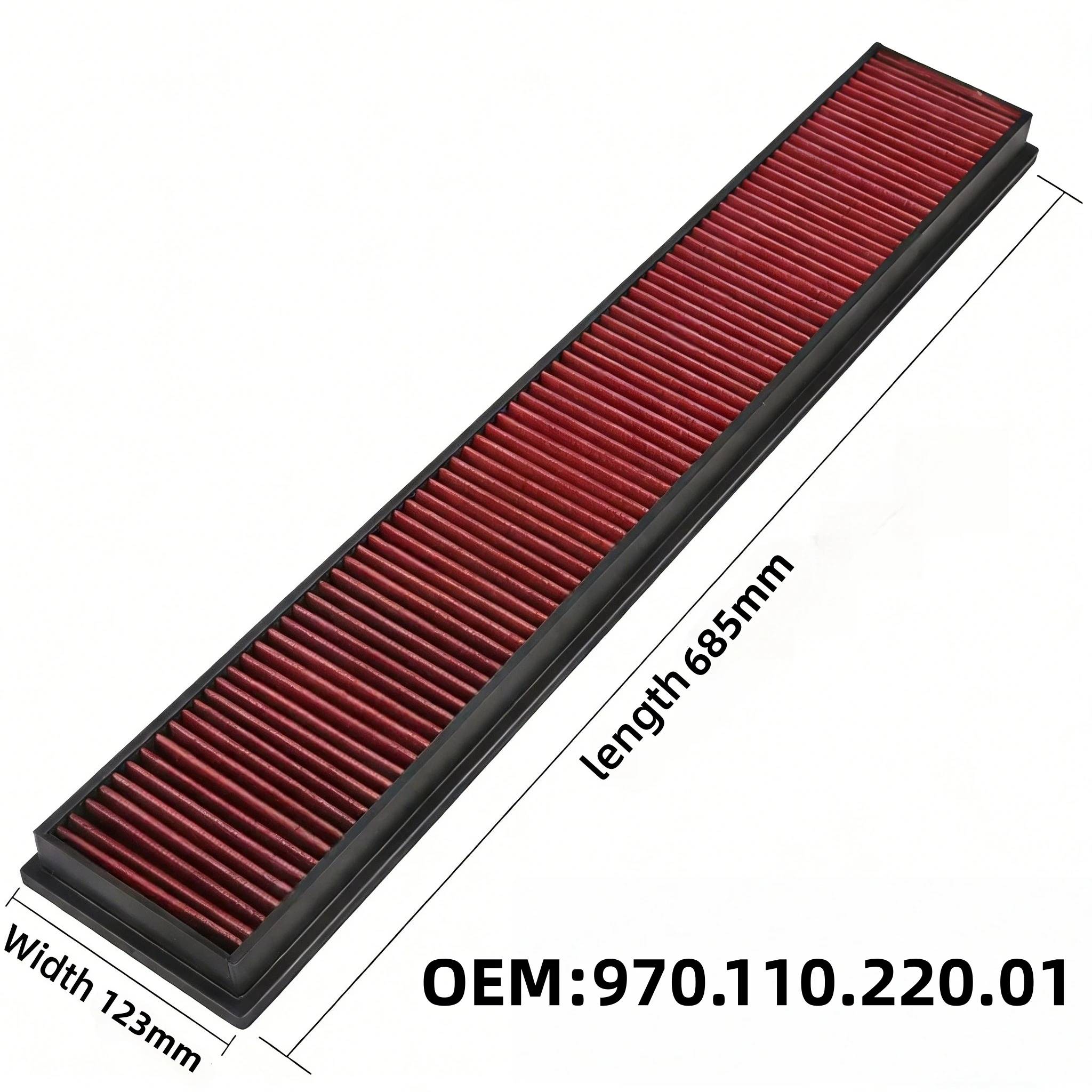 Filtro de Aire Deportivo Lavable de Alto Flujo para Porsche Panamera 970 3.0T 3.0TDI 3.6 4.8 Híbrido Diésel 2009-2016 97011022001