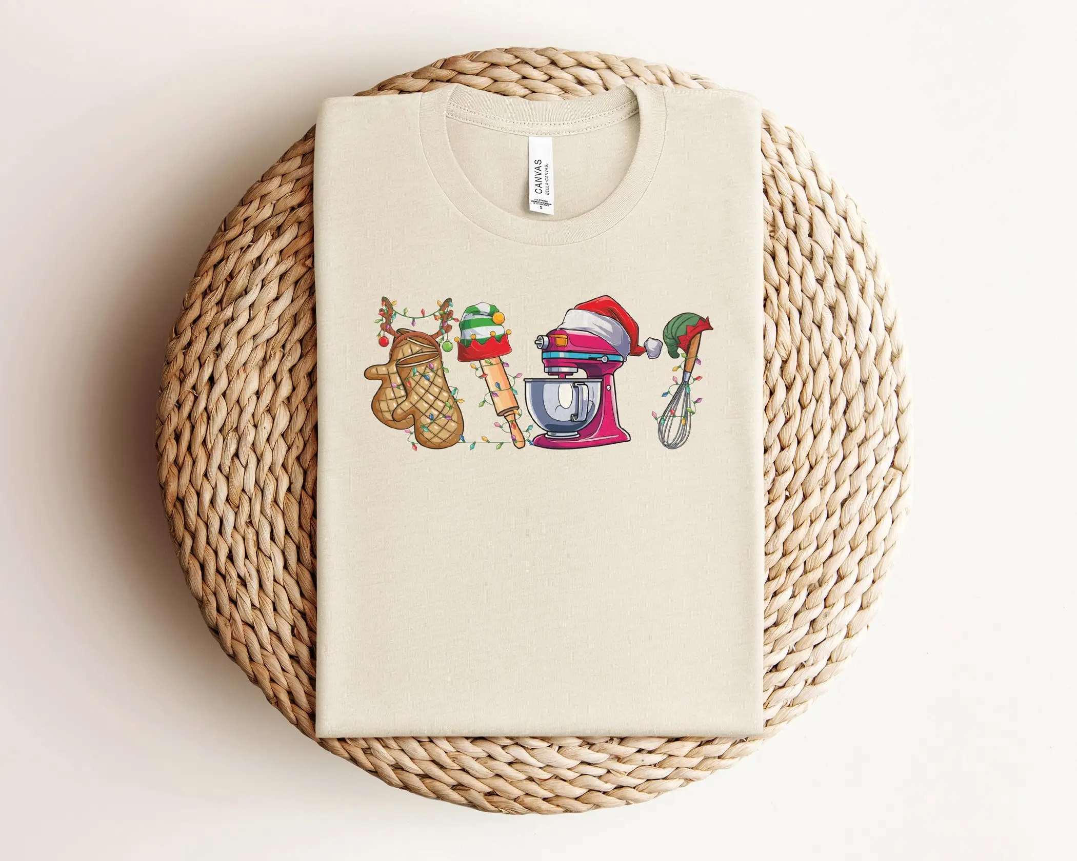 Christmas Baking T Shirt Kitchen Tools Xmas Baker Cute Holiday