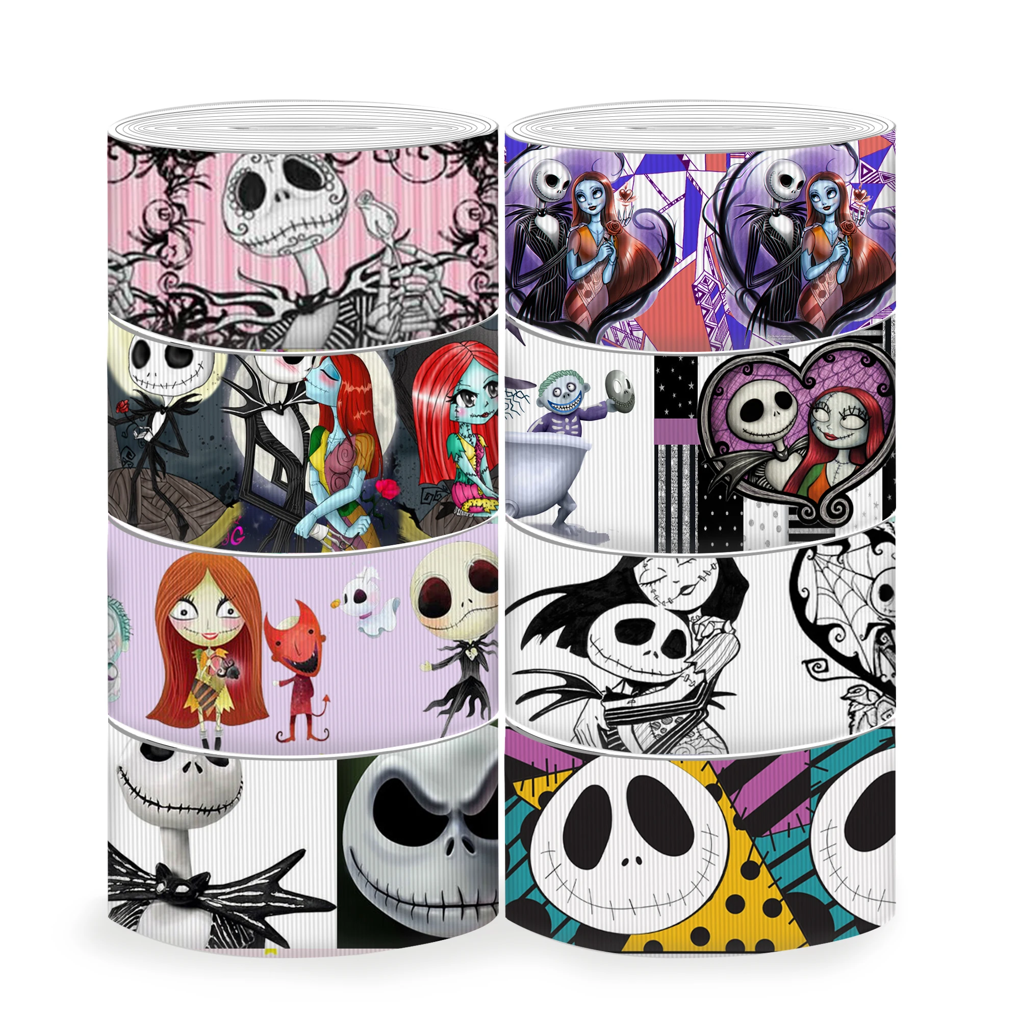 Disney 5 metrów wiele rozmiarów w Nightmare before Christmas drukowane ryps wstążka na Hairbows DIY zapasy rzemieślnicze wstążki w stylu kreskówki