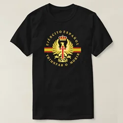 男性用半袖ラウンドネックTシャツ,カジュアルウェア,綿100%,軍用,スペイン軍の紋章,アルマダギフト,サイズS-5XL