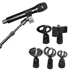 Universal Microphone Clip Clamp 5/8in To 3/8in With Adapter For Handheld Mic Mount Holder Stand Musical Instruments Accesseries