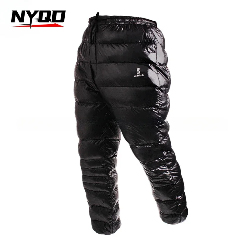 Outdoor Down Pants Thickened Windproof and Waterproof Winter Warm and Breathable Men\'s and Women\'s UltraLightWhiteGooseDownPants