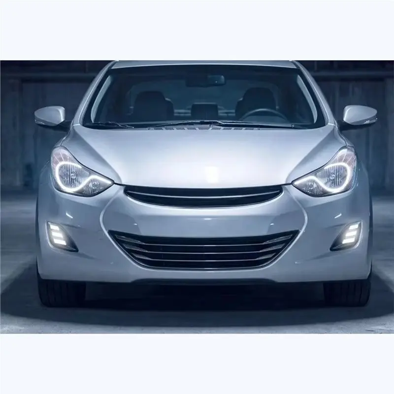 NEW HOT in Stock-LED Front Fog Lights Daytime Running Lights DRL For Elantra 2011-2013 Turn Signal Accessories