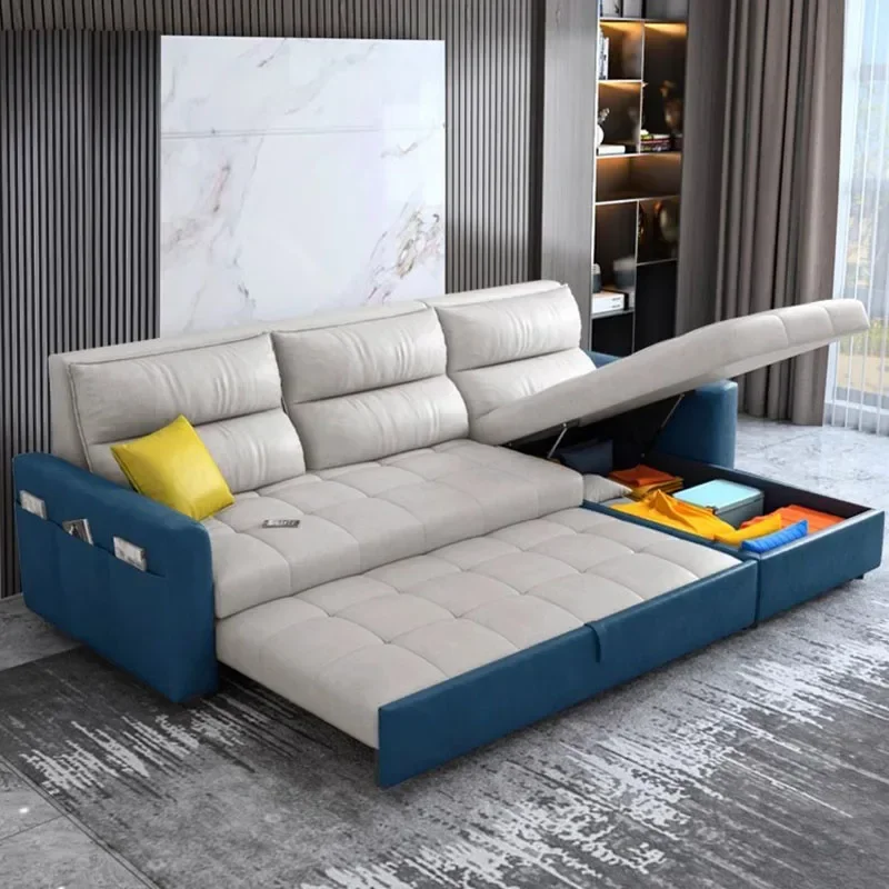 

Cozy Extendeble Fancy Sofas Beds Kawaii White Blue Elegant Salon Living Room Sofas Modern Luxury Canape Convertible Furniture