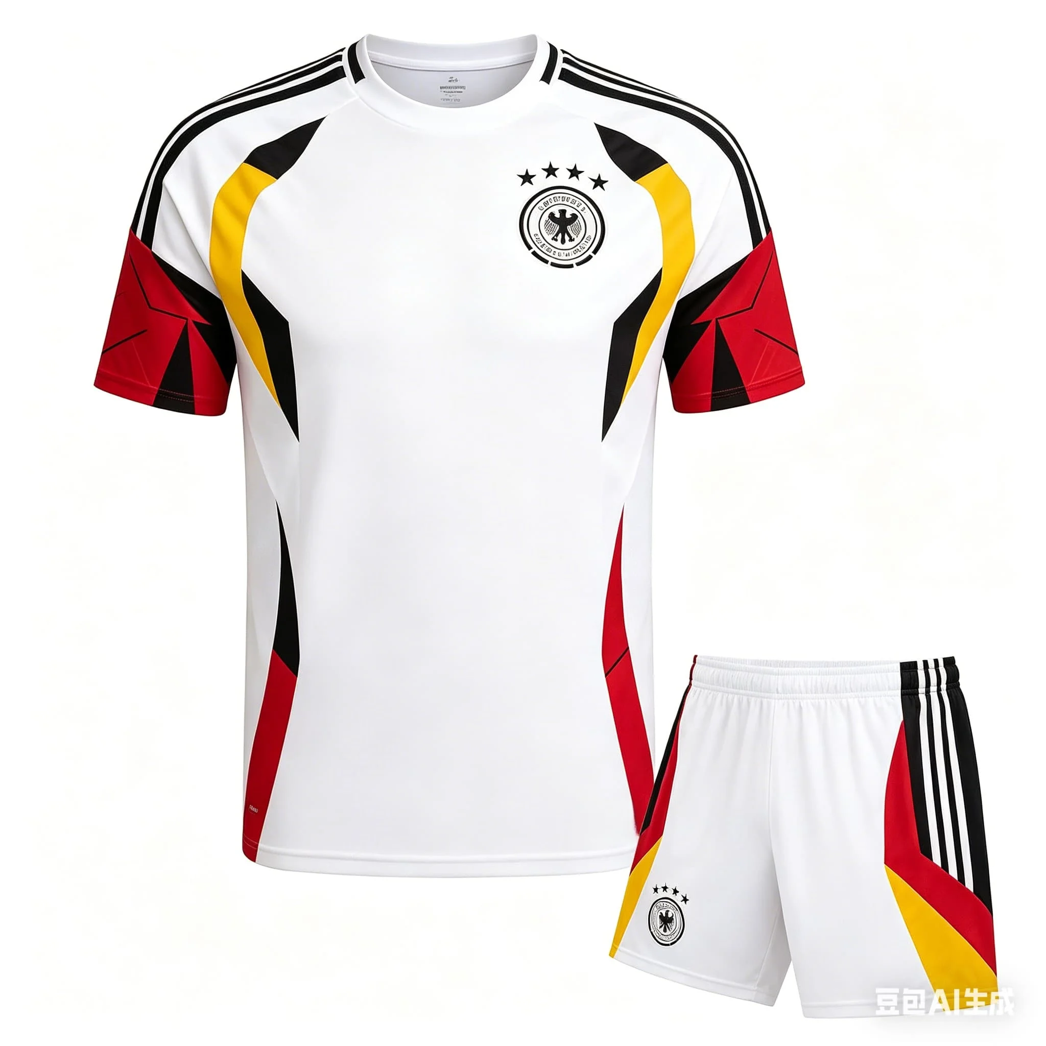 

2026 Hot Selling Printed T-shirt Set Germany Jersey Set Quick Drying Sweat Absorbing Sports Top Men Comfort Family Matching