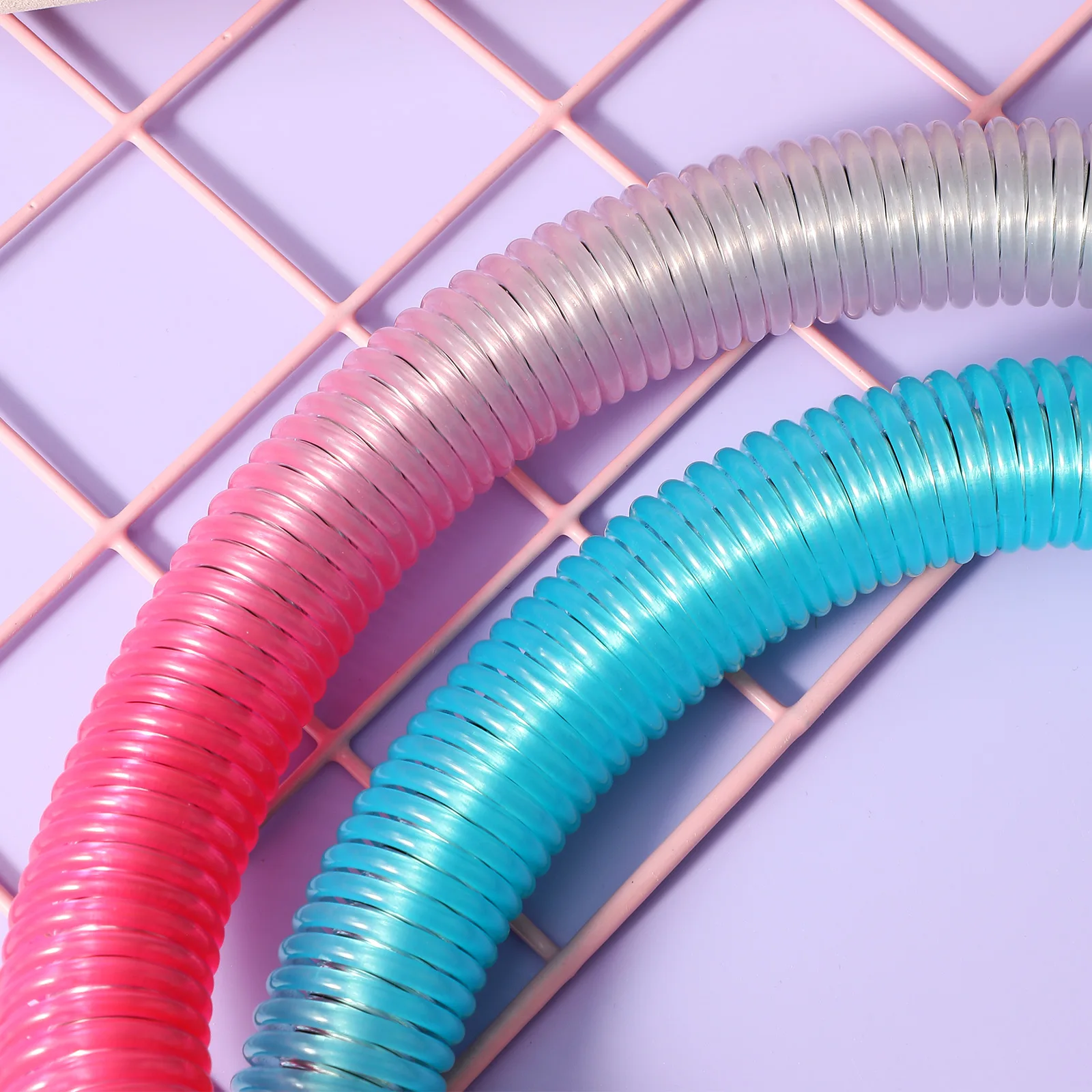 

Korean Style Soft Fitness Spring Waist Toning Foldable Gradient Color Steel Core Workout Belly Hoop For Women Portable Durable