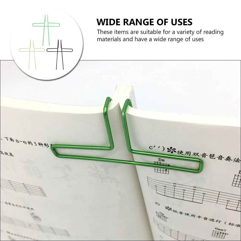 

3 Pcs Sheet Music St Metal Reading Clips for Books Notebooks Score Holders Strong Clamping Force Windproof Page Fixing