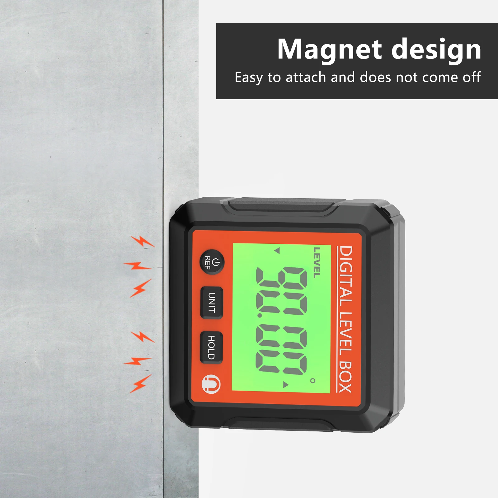 

Digital Electronic Level and Angle Gauge, Angle Finder Level, Magnetic Base, LCD Display Backlight for Woodworking, Building