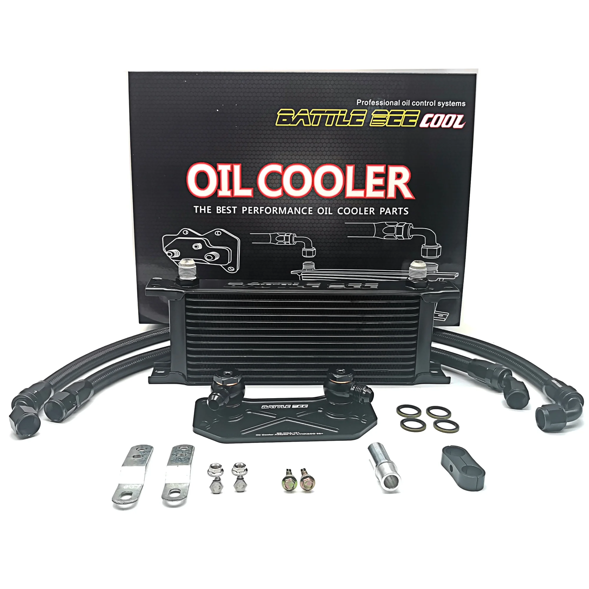 Car engine performance modification black thermostat radiator oil cooler Lynk & Co 03+ oil cooling kit