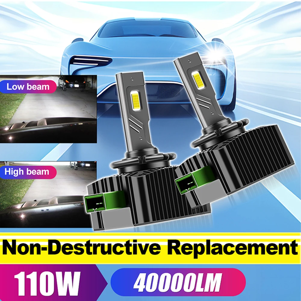 

2Pcs D1S D3S Car Leds Bulb D2S D4S D5S Lamp Canbus Xenon Headlight Bulbs D1R D2R D3R D4R Car Headlamp Auto Fog Lights 6000K
