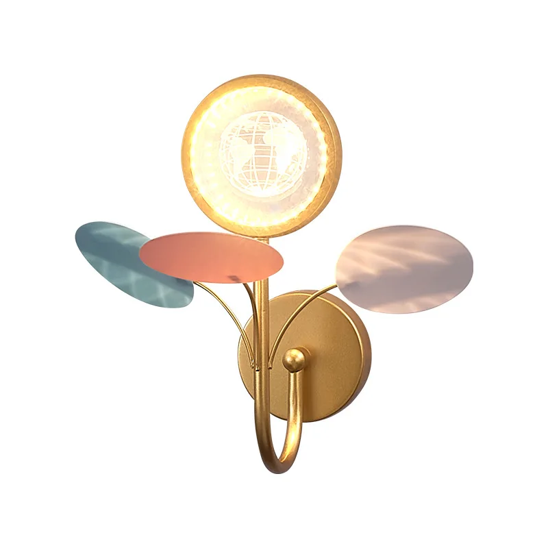 Новый скандинавский фон для гостиной, настенный светильник, креативный прикроватный светильник для спальни, роскошный простой светодиодный светильник для кабинета, входа