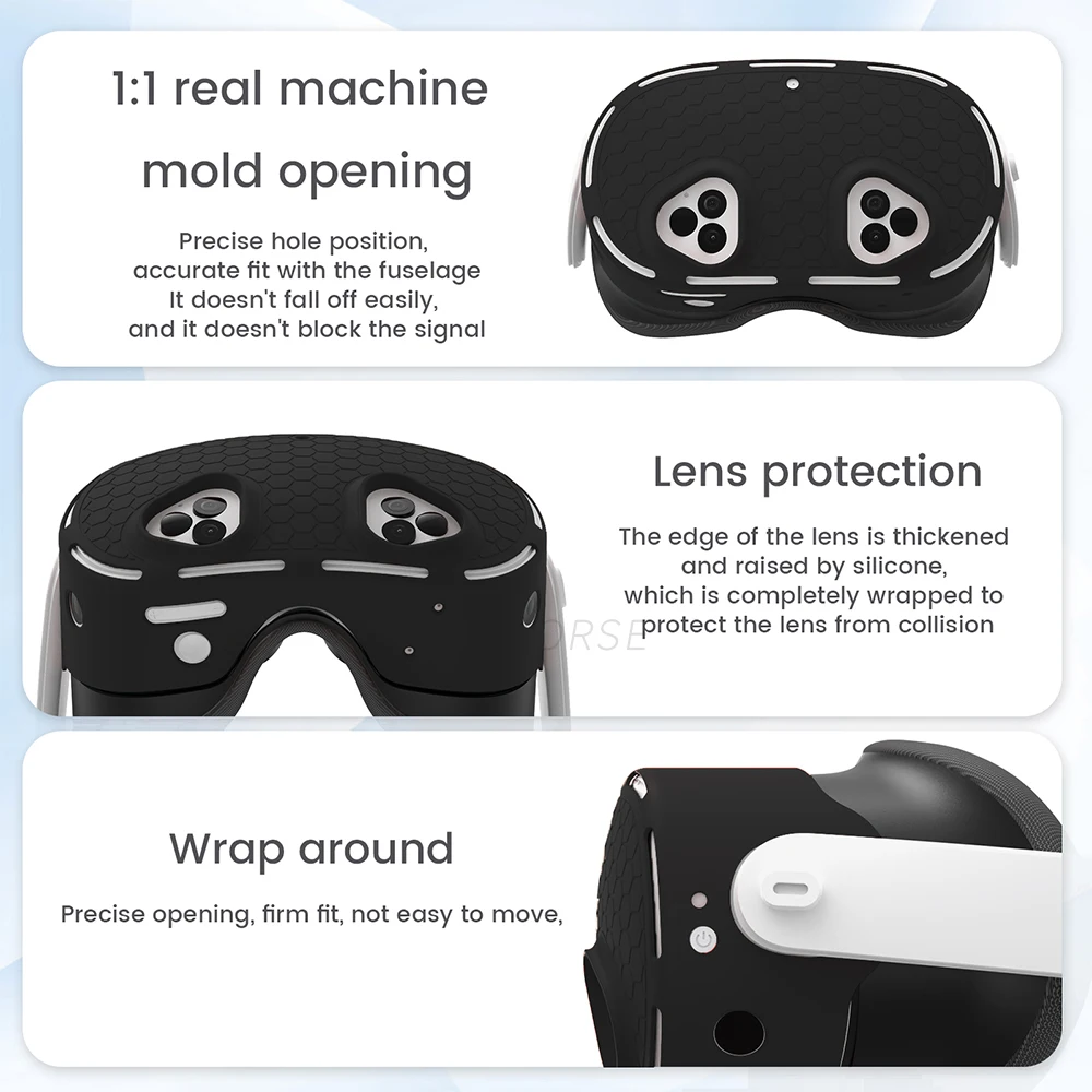 シリコーン VR シェル保護カバー落下防止保護ケースアンチスクラッチプロテクターメタクエスト 3S VR ヘッドセットアクセサリー