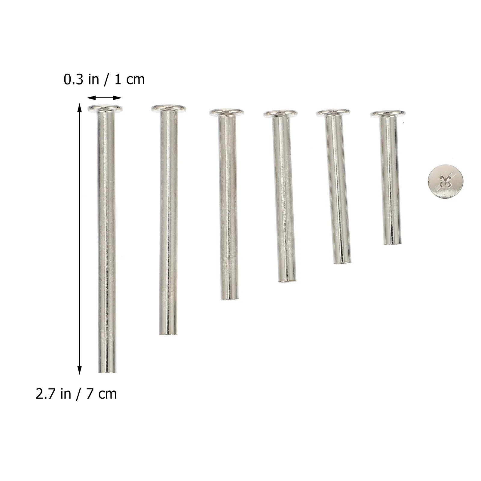 60Pcs Premium Locking Screw Posts for Scrapbook Album Account Book Binding DIY Craft Projects Round Smooth Hard Thick