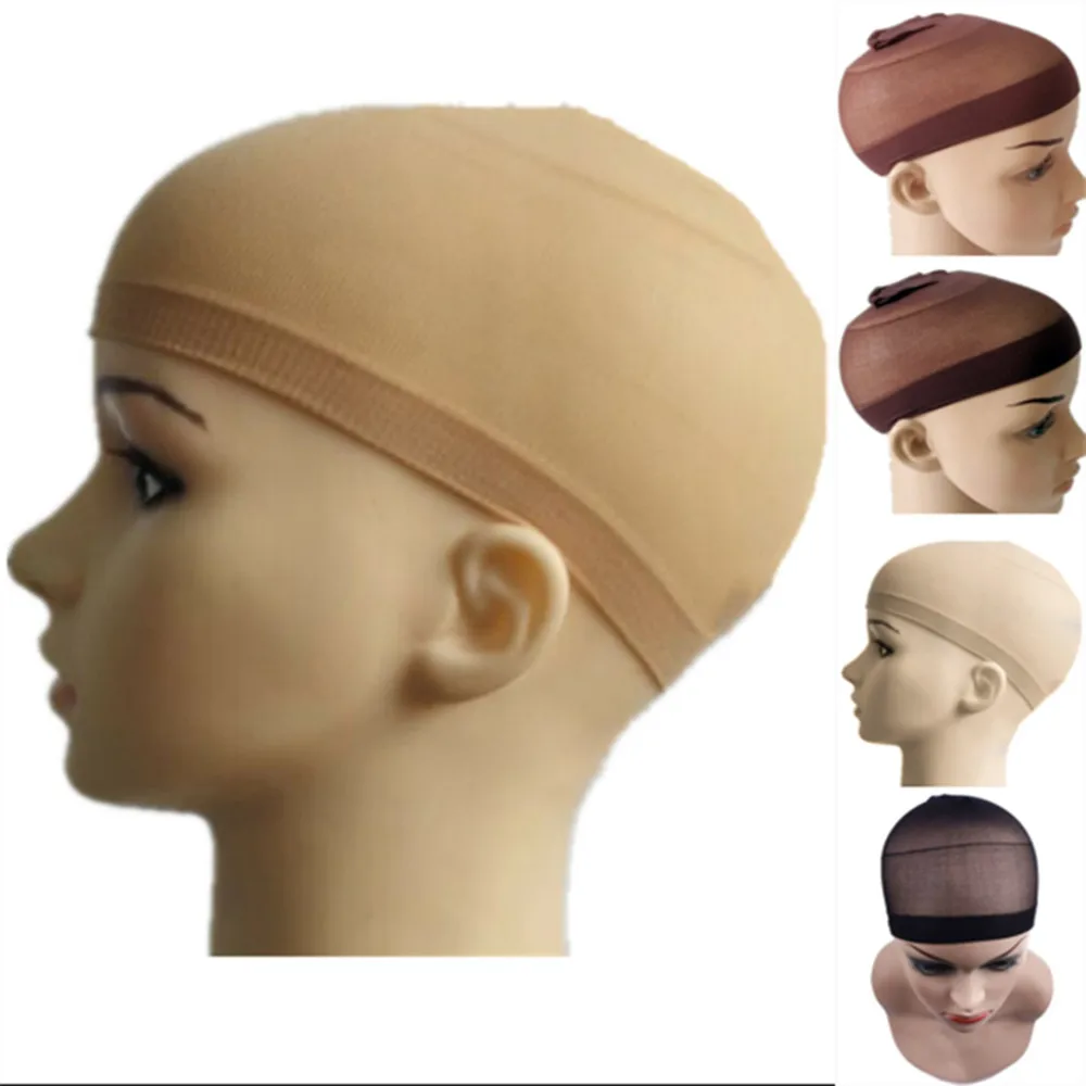 2PCS (1bag) Unisex Elastic Stocking Liner Cap  Nylon Stretch Mesh Headbands A44