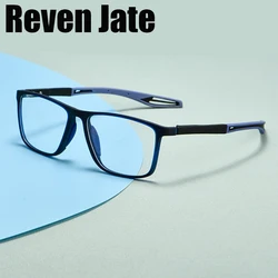Reven Jate 1019R Glasses Frame Men Sport Style Eyeglasses Spectacles with Clear Transparent Lens Myopia Optical