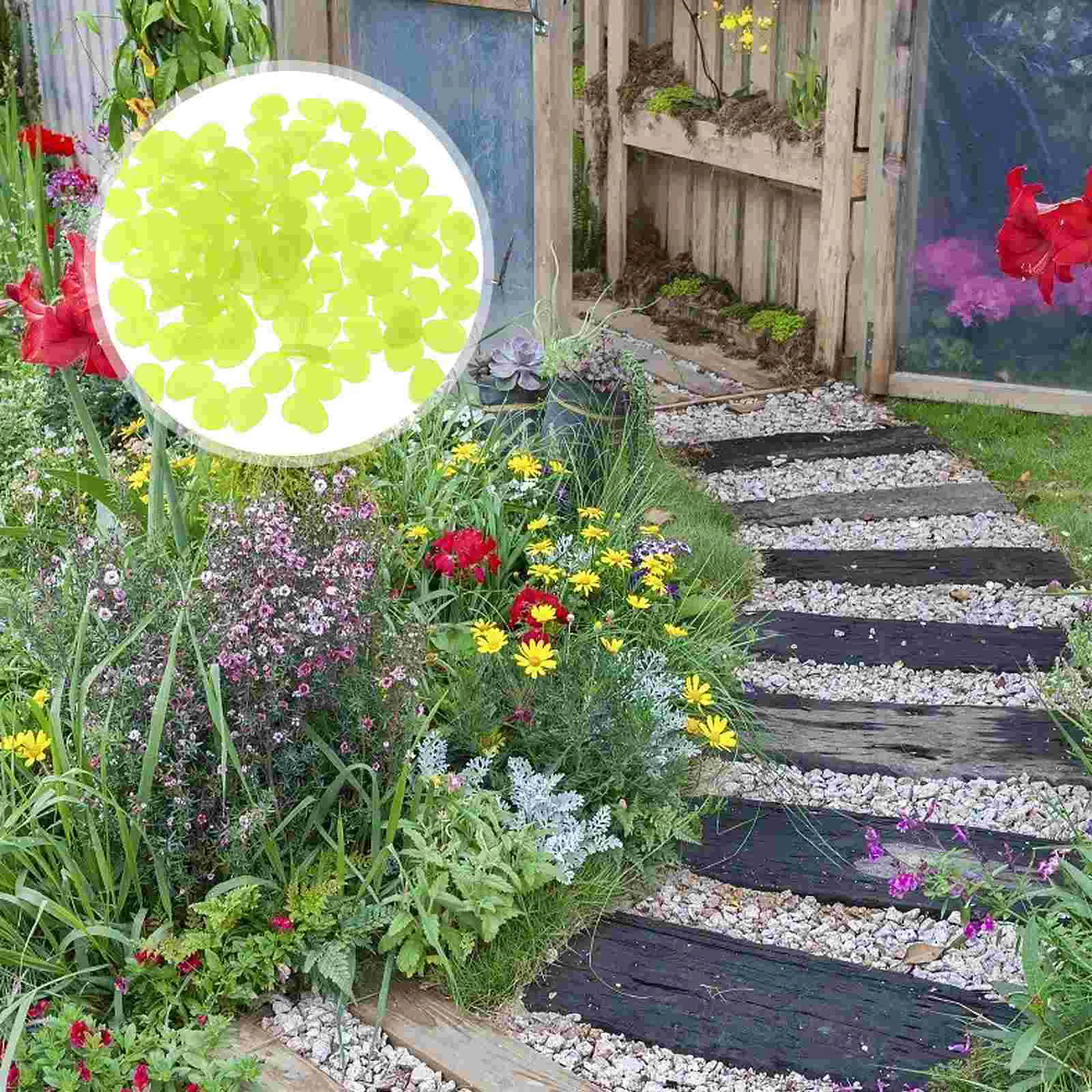 100 Pcs Stone Night Glow Pebbles Fish Tank Aquarium Rocks Polystyrene Resin Garden Pathway Decor Landscape Stones