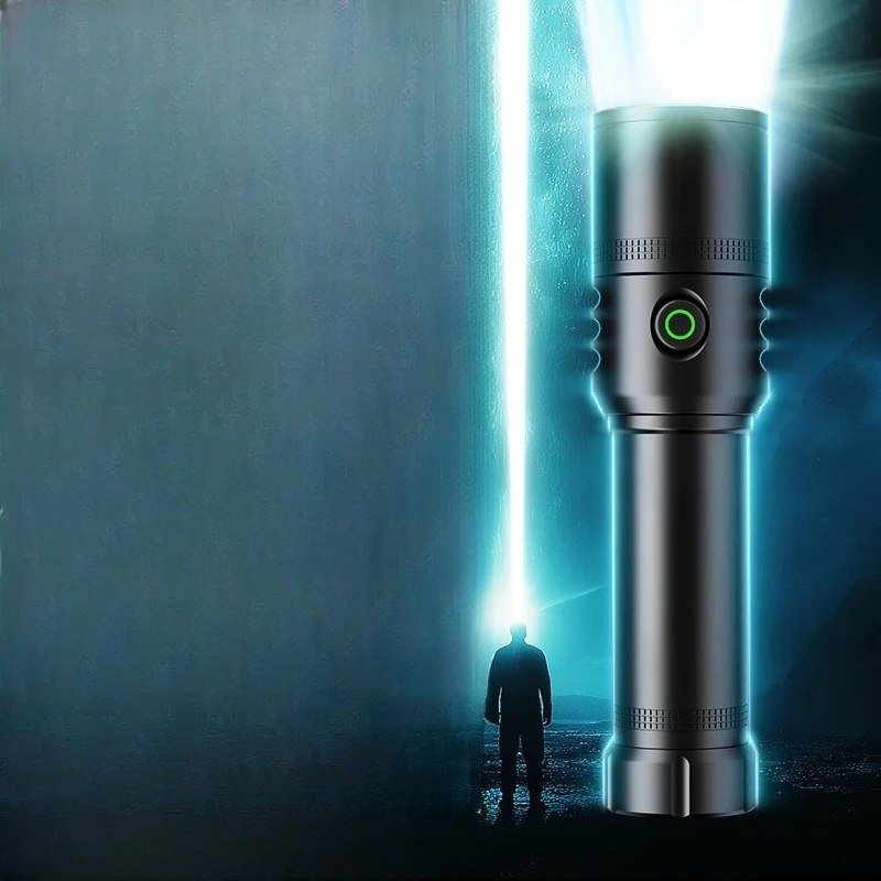 

Super bright flashlight, strong light outdoor 2025 new rechargeable durable household long battery life and large capacity