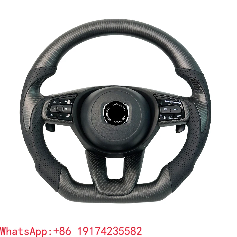 

ForFactory Direct Sales Suitable for Honda Fit GK5 City Vezel Can Be Customized Racing Carbon Fiber Steering Wheel