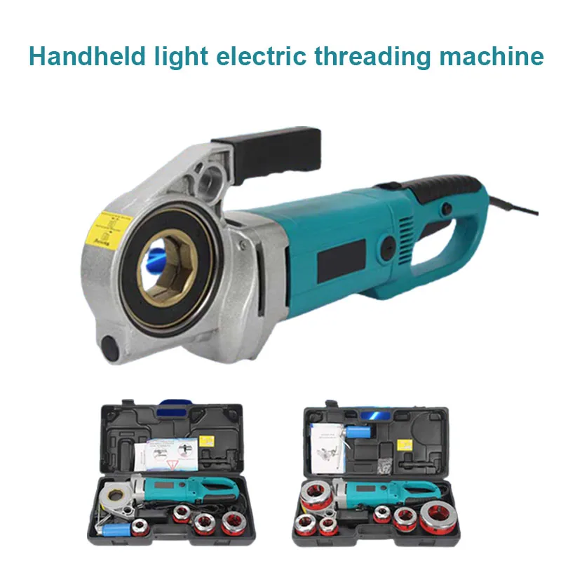 

Electric Pipe Threading Machine 220V Portable Hand-Held Steel Pipe Plastic Pipe Iron Pipe Hinge Thread Galvanized Pipe Threading