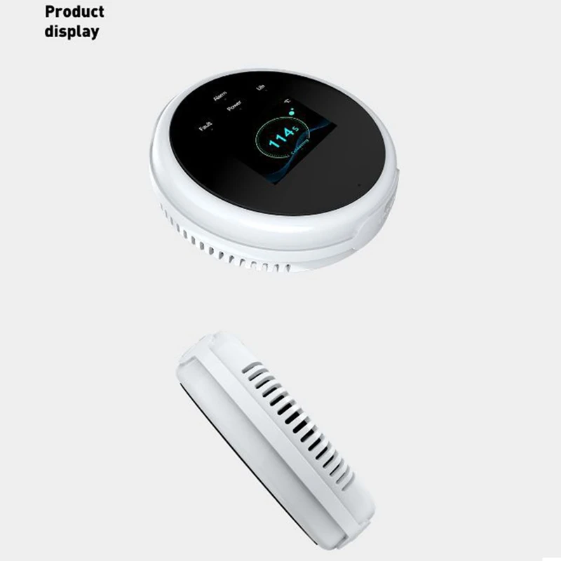 Imagem -06 - Detector de Vazamento de Gás Wifi Sensor de Vazamento de Gás Tela de Exibição Led Alarme de Gás Glp Temperatura