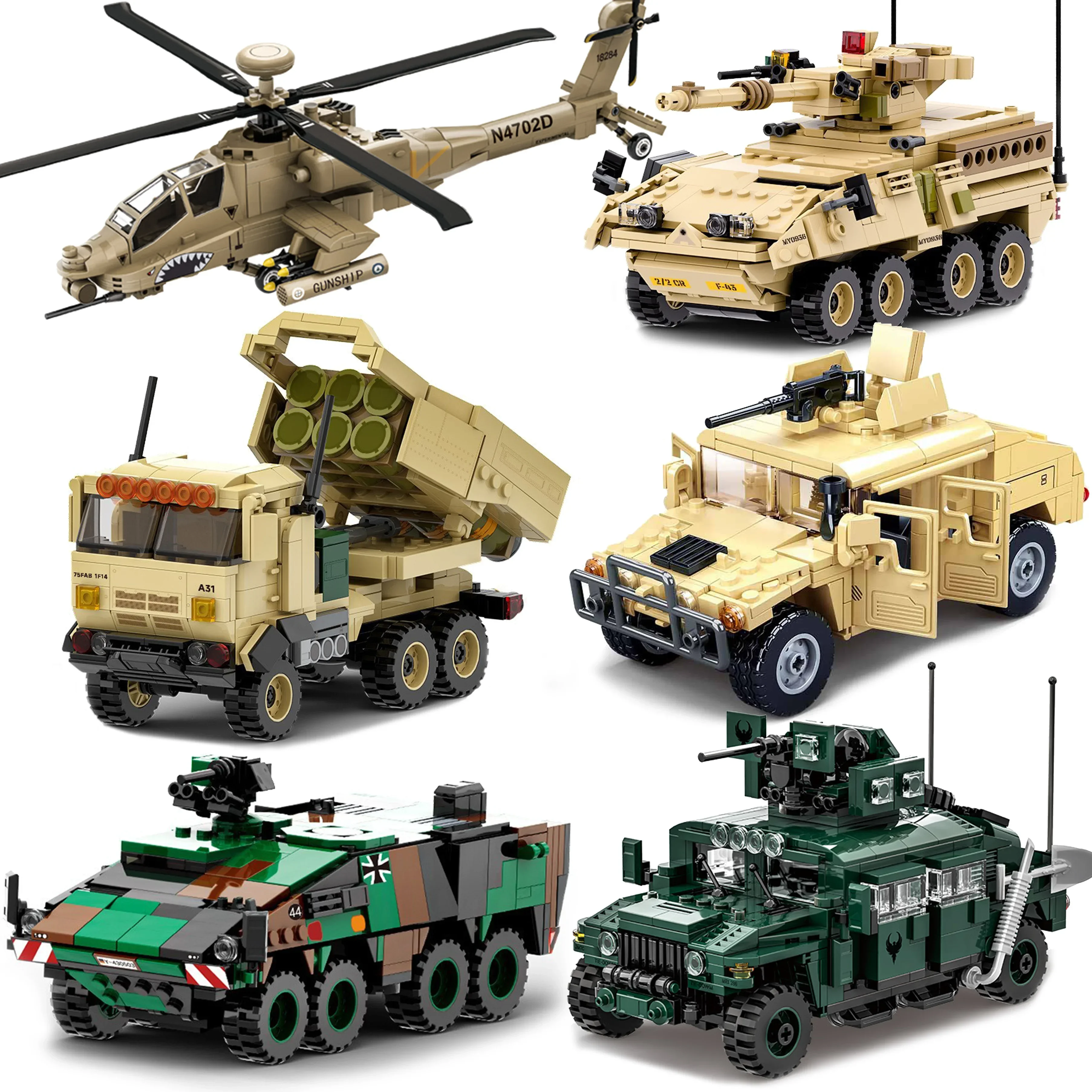 

Armored Hummer Stryker Tank Model Building Blocks Children's Toy