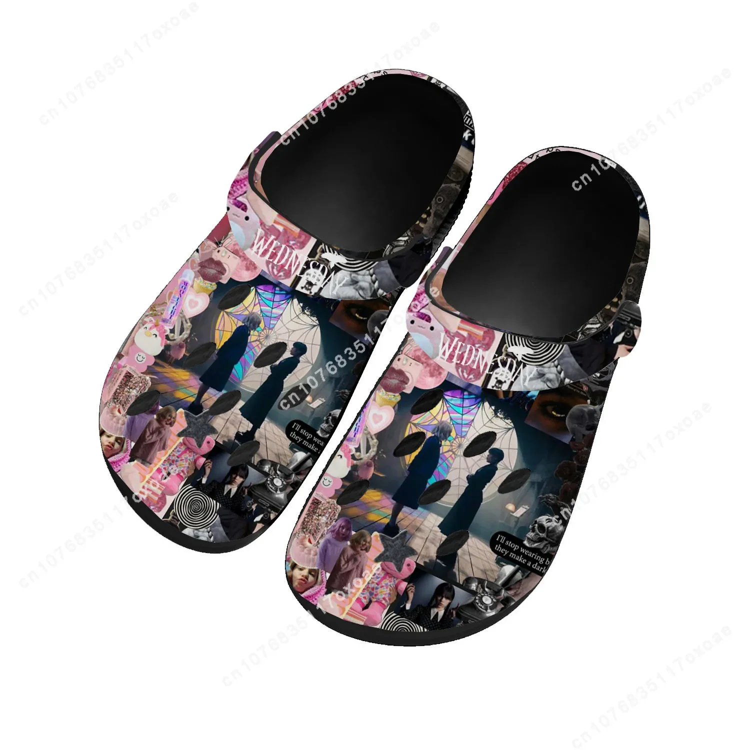 Rabu Addams sepatu sandal anak laki-laki Perempuan Pria Wanita sepatu pantai bersirkulasi kustom taman sepatu berlubang sandal putih