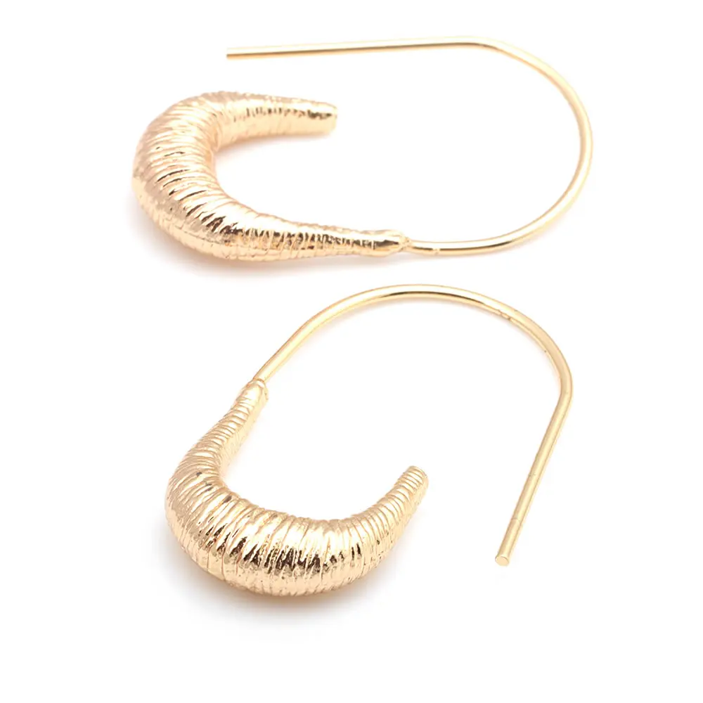 4PCS 18K Gold Color Brass Earrings Hooks High Quality Diy Jewelry Making Supplies Earrings Accessories for Women