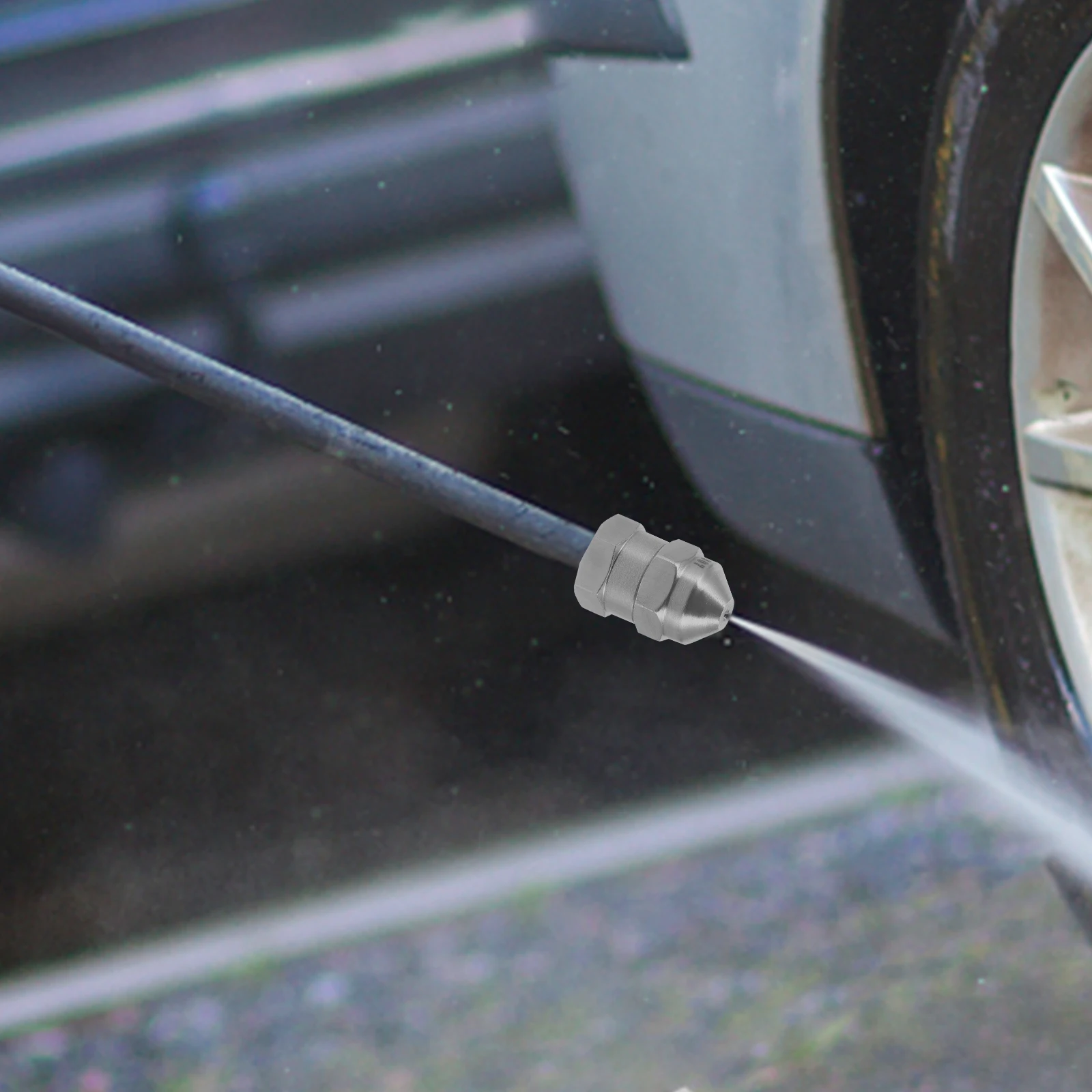 

Stainless Steel High-Pressure Spray Nozzle for Car Wash Misting Hose Durable Metal Cleaning Tip Washer Outdoor Surfaces