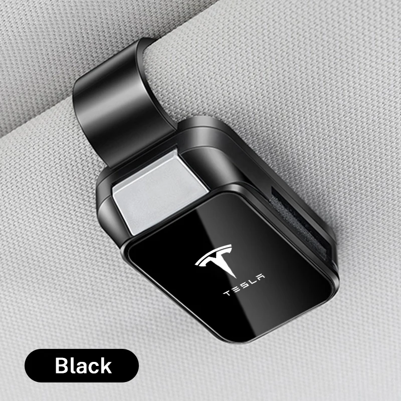 

Alloy Magnetic Car Visor Sunglasses Holder Clip Eyeglasses Hanger for Tesla Model 3 Model S Model X Model Y Cybertruck Roadster