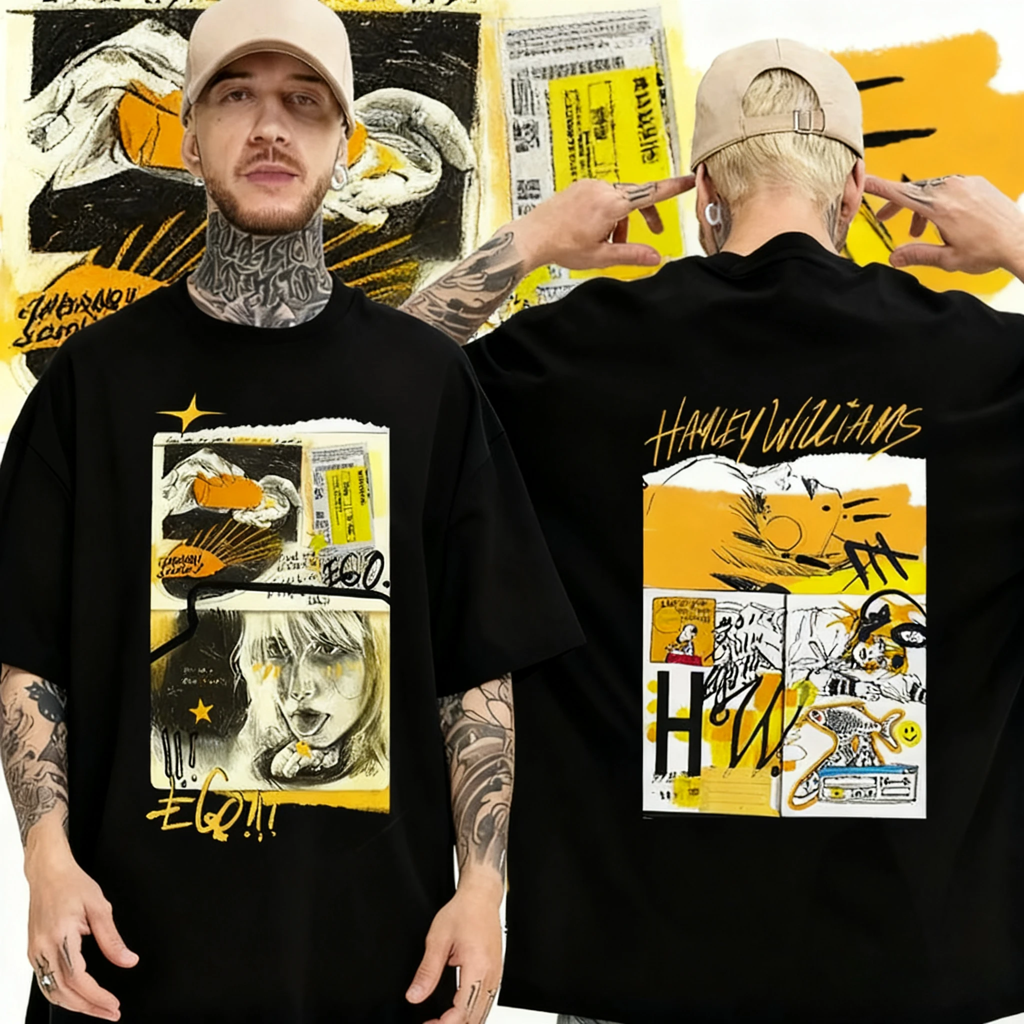 2015 الصيف هايلي ويليامز معلقة نفسه في حفلة البكالوريوس للرجال القمصان القطنية الخالصة والقمصان المتناثرة غير الرسمية.