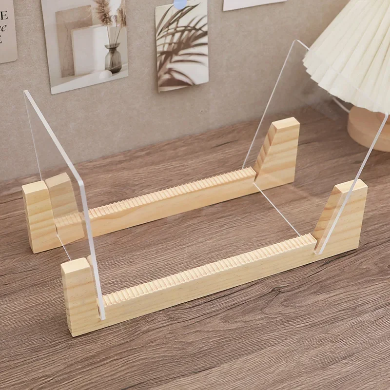 

Vinyl Record Storage Holder Large Capacity Display Stand Wooden LP Album Deskop Wooden Vinyl Record Storage Rack