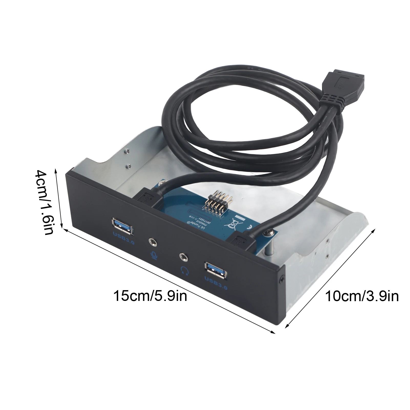 لوحة أمامية مرنة USB اللوحة الأمامية USB3.0 الصوت لوحة أمامية مرنة 3.5 بوصة 2 واجهات USB3.0 مع ميكروفون الصوت USB3.0 اللوحة الأمامية #6