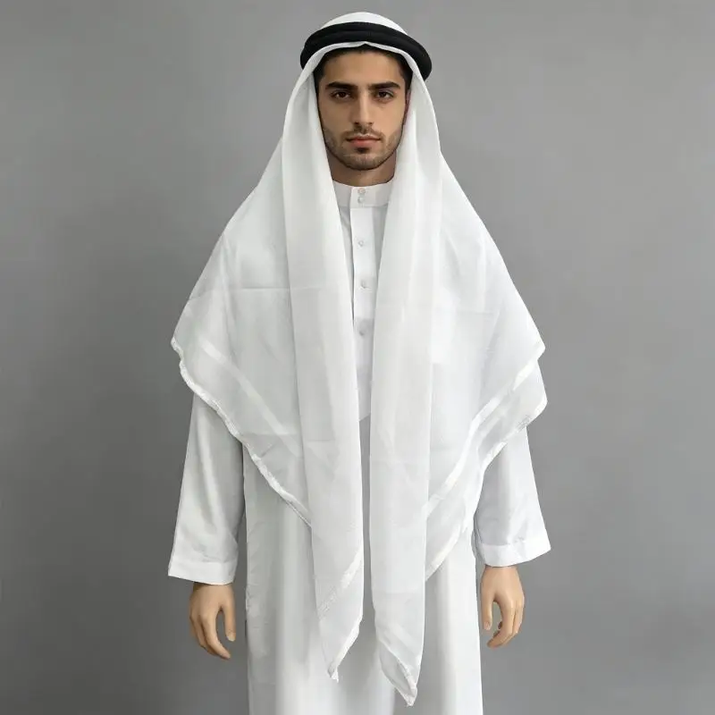 Comfortable Voile Headscarf Multipurpose Arabic Desert Keffiyeh For Arabian 