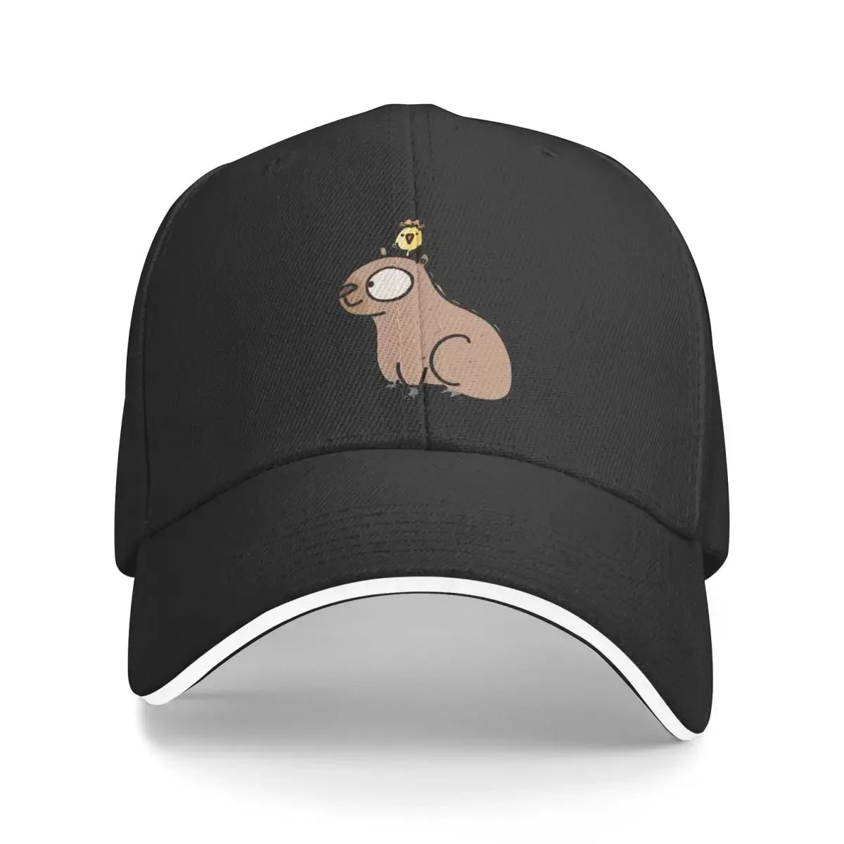 

New Capybara with Bird in Cowboy Hat Baseball Cap beach hat birthday Male Hat Luxury Brand Hats For Women Men's
