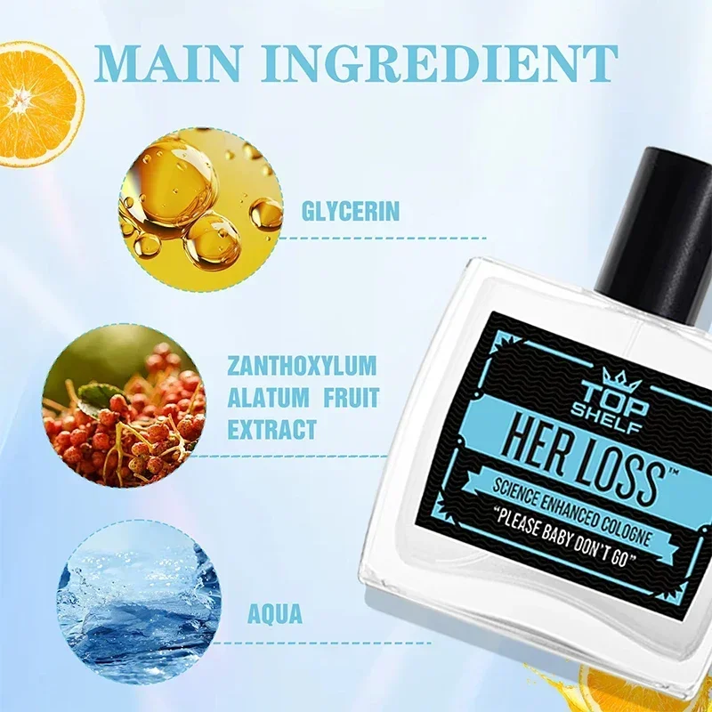 50ml ผู้ชายฟีโรโมนโคโลญจ์ TOP Herloss Original Charm ความมั่นใจ 100ml สุภาพบุรุษเดทดึงดูดผู้หญิง Temptation น้ําหอมยาวนาน