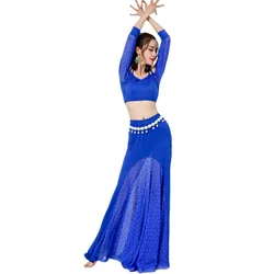 Adult Belly Dance Costume Lady Women Oriental Bellydance Skirt Stage Performance Set Top Dress Bellydancing Wear Performance