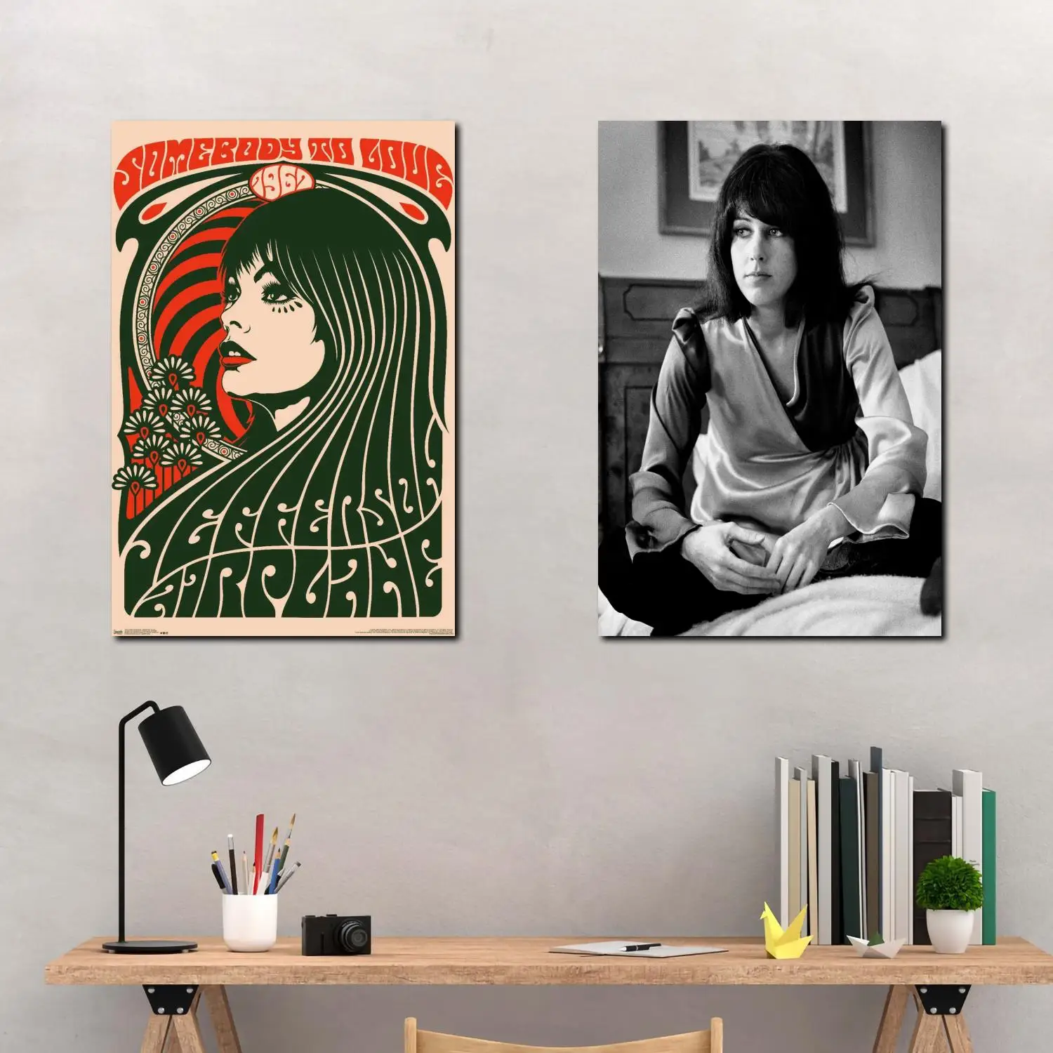 Jefferson Airplane Band Singer Canvas Art Poster and Wall Art Picture Print Modern Family bedroom Decor Posters