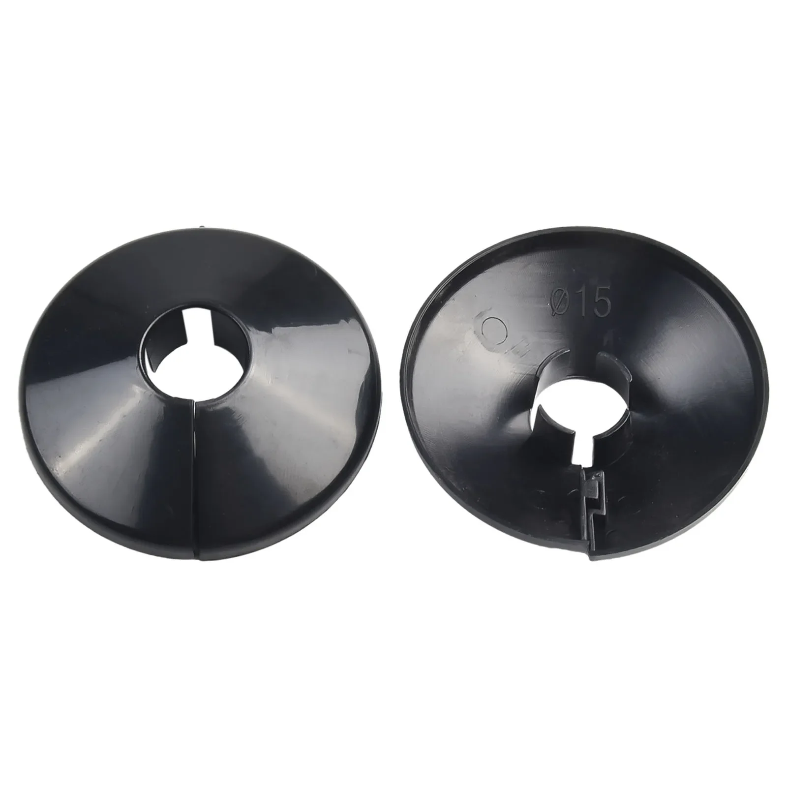 

Set of 8 Radiator Pipe Covers and Collars with Chrome Effect Sleeve Designed to Conceal 15mm Pipes and Improve Bathroom Decor